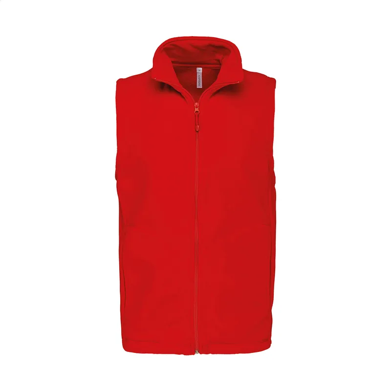 Γιλέκο Fleece Kariban με Κεντρικό Φερμουάρ σε χρώμα Κόκκινο. Εταιρικά Διαφημιστικά Δώρα | PERFECT advertising