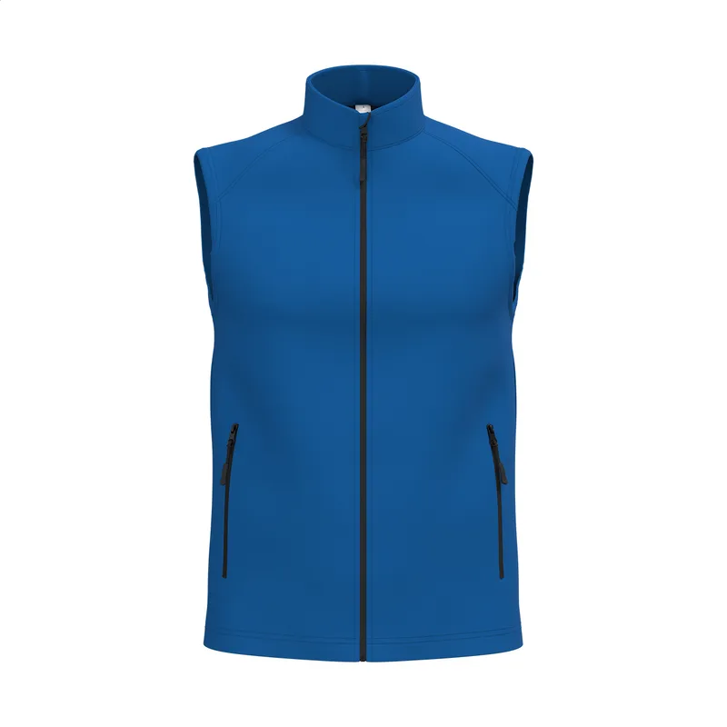 Γιλέκο Softshell 2 Στρώσεων iDealBasic με Φερμουάρ σε χρώμα Μπλε. Εταιρικά Διαφημιστικά Δώρα | PERFECT advertising