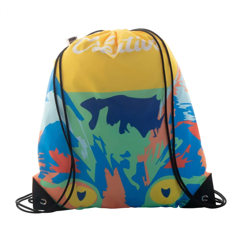 Τσάντα Πουγκί με Κορδόνι RPET Sublimation Plus σε χρώμα Μαύρο. Εταιρικά Διαφημιστικά Δώρα | PERFECT advertising