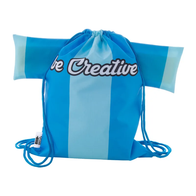 Τσάντα Πουγκί T-Shirt RPET για Παιδιά σε χρώμα Μπλε. Εταιρικά Διαφημιστικά Δώρα | PERFECT advertising