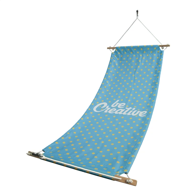 Αιώρα RPET Sublimation — Λεπτομέρεια Υφάσματος και Πολύχρωμης Φωτογραφικής Εκτύπωσης. Διαφημιστικά Δώρα με Λογότυπο | PERFECT advertising