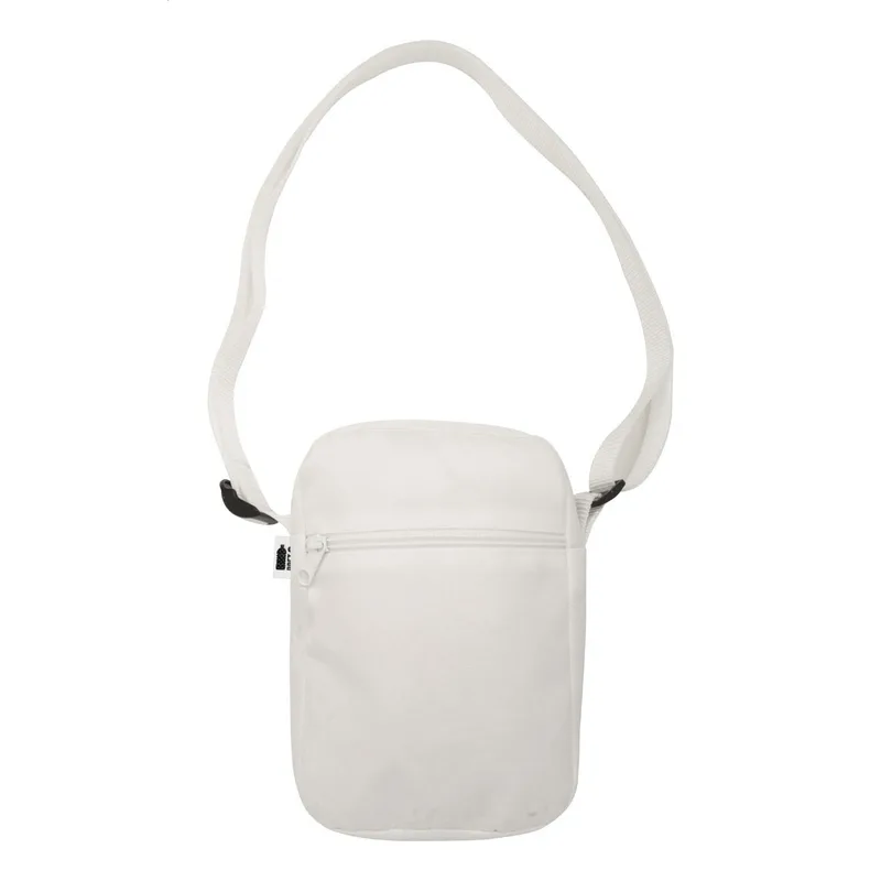 Τσάντα Crossbody Ώμου RPET. Λεπτομέρεια Φερμουάρ και Μπροστινής Τσέπης — Εκτύπωση Λογοτύπου σε Όλη την Επιφάνεια | PERFECT advertising