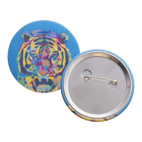 Εκτύπωση Λογοτύπου σε Κονκάρδα RPET ø58 mm με Sublimation. Διαφημιστικά Δώρα | PERFECT advertising