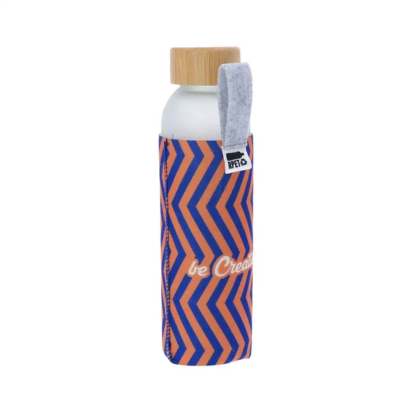 Γυάλινο Μπουκάλι με Εκτύπωση Sublimation 500ml και Θήκη Τσόχα RPET. Εταιρικά Διαφημιστικά Δώρα | PERFECT advertising