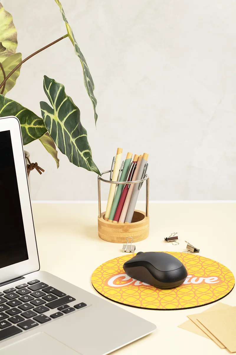 Mousepad RPET Λεπτομέρεια Επιφάνειας Τσόχα/felt. Εκτύπωση Λογοτύπου σε Προϊόντα Γραφείου | PERFECT advertising