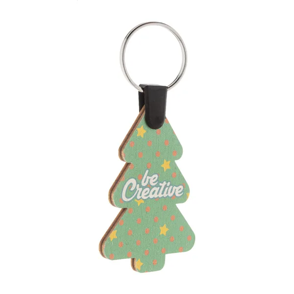 Εκτύπωση σε Μπρελόκ Χριστουγεννιάτικο Δέντρο από Κόντρα Πλακέ Σημύδας. Εταιρικά Διαφημιστικά Δώρα | PERFECT advertising