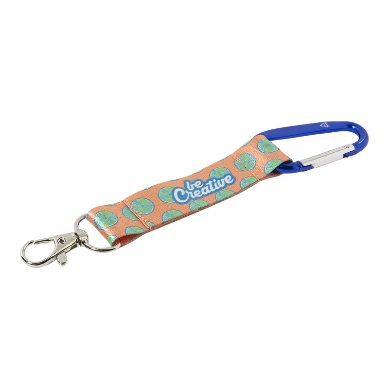 Μπρελόκ RPET με Καραμπίνερ και Sublimation SuboRing Double σε χρώμα Μπλε. Εταιρικά Διαφημιστικά Δώρα | PERFECT advertising