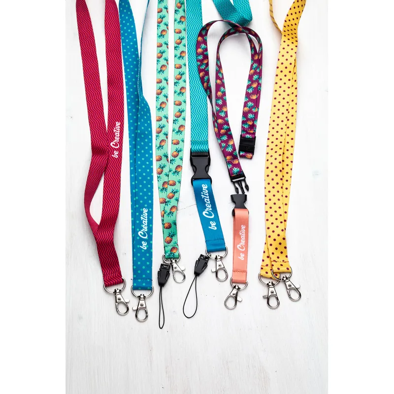 Διαφημιστικός Ιμάντας Λαιμού (Lanyard) Sublimation. Λεπτομέρεια καραμπίνερ και ράμματος — Εταιρικά Δώρα | PERFECT advertising