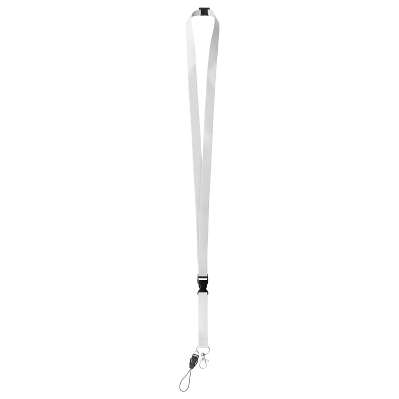 Ιμάντας Λαιμού Lanyard Sublimation — Λεπτομέρεια Καραμπίνερ και Αγκράφας Ασφαλείας. Εκτύπωση Λογοτύπου σε Πολυεστέρα | PERFECT advertising