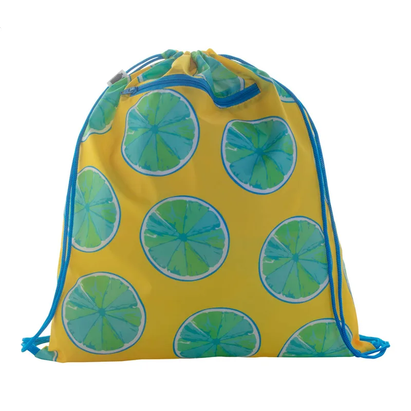 Τσάντα Πουγκί με Κορδόνι RPET Sublimation Zip σε χρώμα Μπλε. Εταιρικά Διαφημιστικά Δώρα | PERFECT advertising
