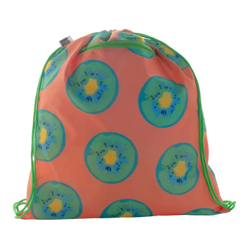 Τσάντα Πουγκί με Κορδόνι RPET Sublimation Zip σε χρώμα Πράσινο. Εταιρικά Διαφημιστικά Δώρα | PERFECT advertising