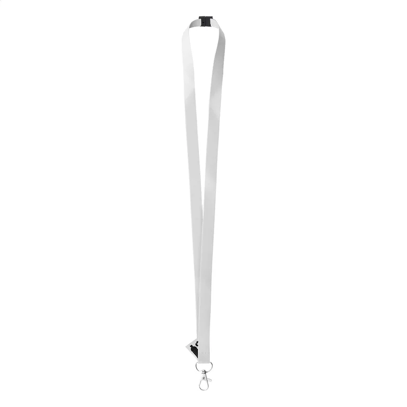Ιμάντας Λαιμού (Lanyard) Sublimation RPET. Λεπτομέρεια Καραμπίνερ και Αγκράφας Ασφαλείας — Εκτύπωση Λογοτύπου σε Ιμάντα | PERFECT advertising