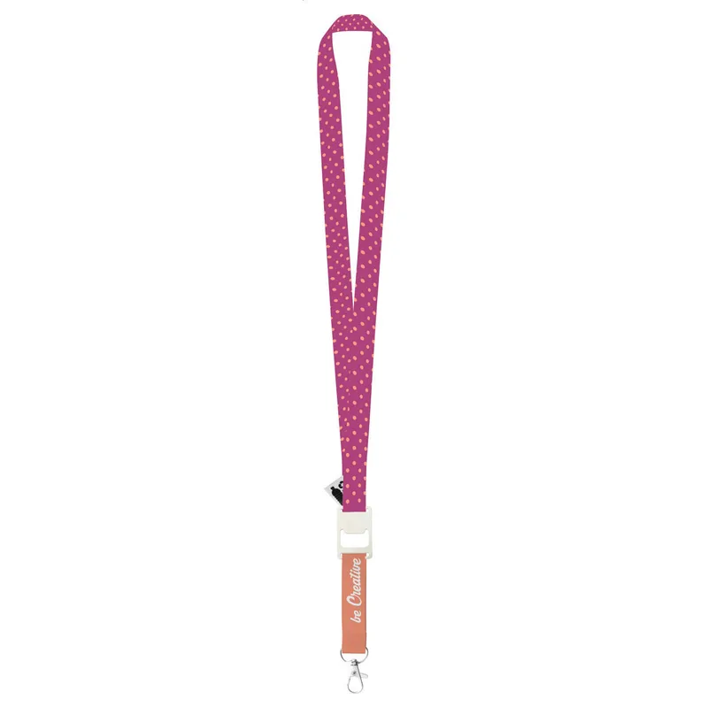 Ιμάντας Λαιμού Lanyard Sublimation RPET. Λεπτομέρεια Εκτύπωσης Sublimation σε Πολύχρωμη Απόδοση — Διαφημιστικές Εκτυπώσεις | PERFECT advertising