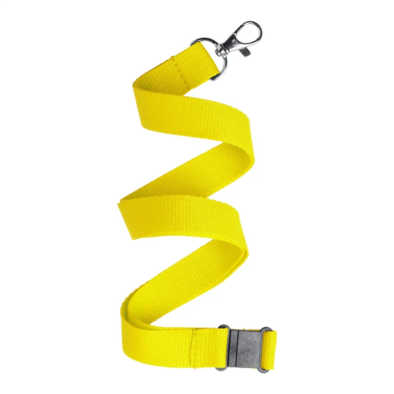 Ιμάντας Λαιμού (Lanyard) με Καραμπίνερ Savent σε χρώμα Κίτρινο. Εταιρικά Διαφημιστικά Δώρα | PERFECT advertising