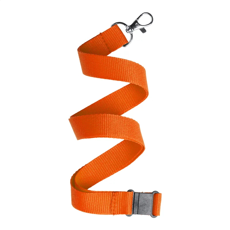 Ιμάντας Λαιμού (Lanyard) με Καραμπίνερ Savent σε χρώμα Πορτοκαλί. Εταιρικά Διαφημιστικά Δώρα | PERFECT advertising