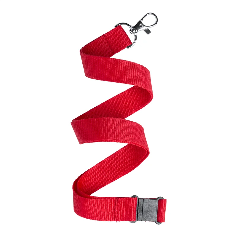 Ιμάντας Λαιμού (Lanyard) με Καραμπίνερ Savent σε χρώμα Κόκκινο. Εταιρικά Διαφημιστικά Δώρα | PERFECT advertising