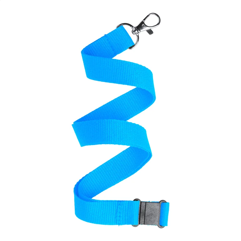 Ιμάντας Λαιμού (Lanyard) με Καραμπίνερ Savent σε χρώμα Ανοιχτό Μπλε. Εταιρικά Διαφημιστικά Δώρα | PERFECT advertising