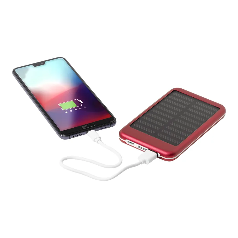 Power Bank Ηλιακής Φόρτισης με Καλώδιο Micro USB. Προϊόντα Προβολής για Επιχειρήσεις | PERFECT advertising