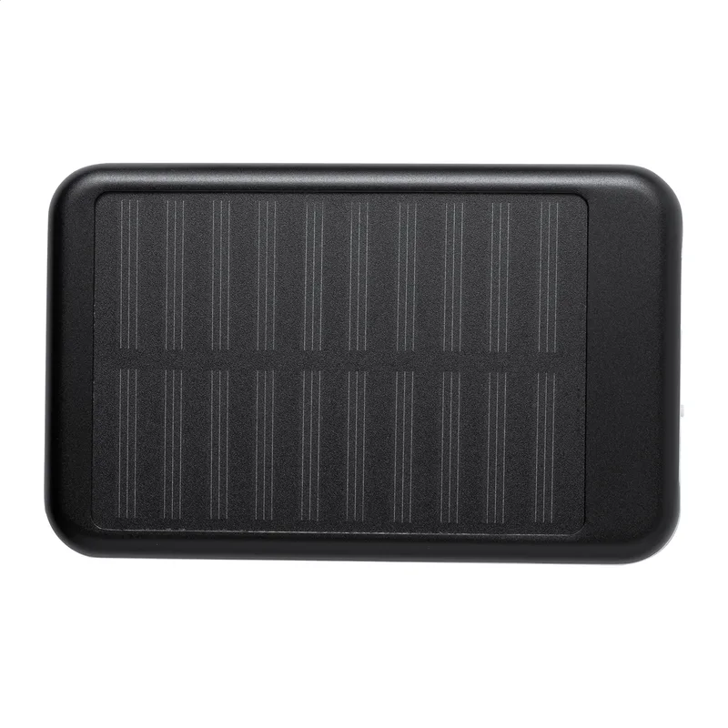 Power Bank Ηλιακής Φόρτισης Αλουμίνιο 4000 mAh σε χρώμα Μαύρο. Εταιρικά Διαφημιστικά Δώρα | PERFECT advertising
