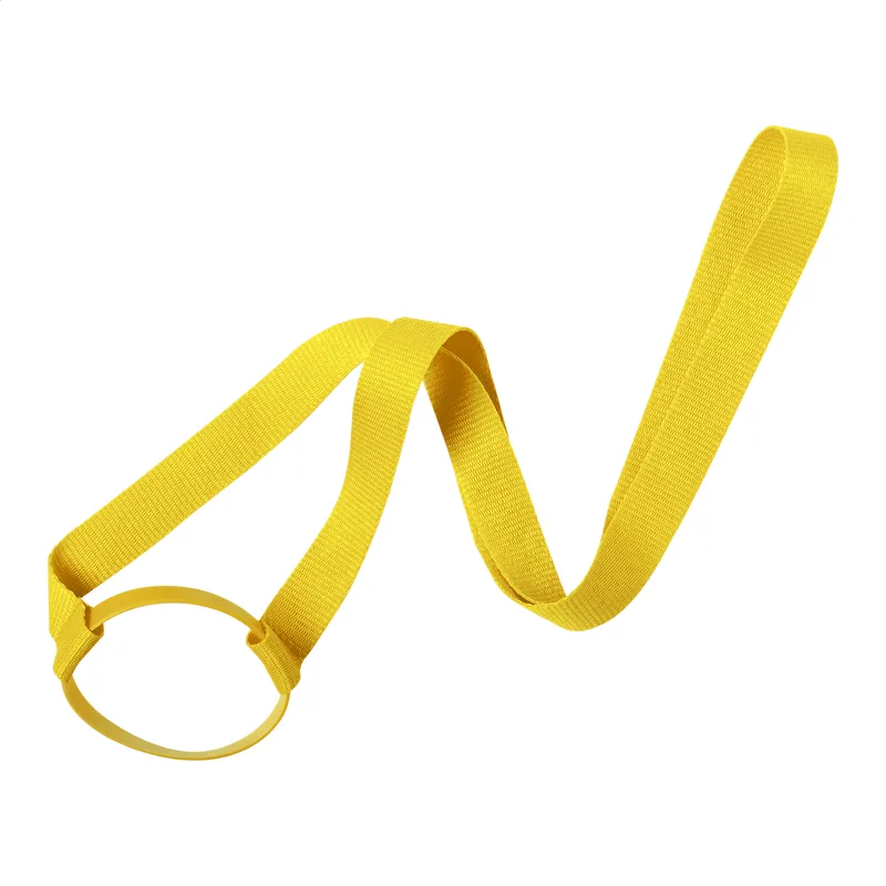 Ιμάντας Λαιμού (Lanyard) με Δακτύλιο Σιλικόνης για Ποτό σε χρώμα Κίτρινο. Εταιρικά Διαφημιστικά Δώρα | PERFECT advertising