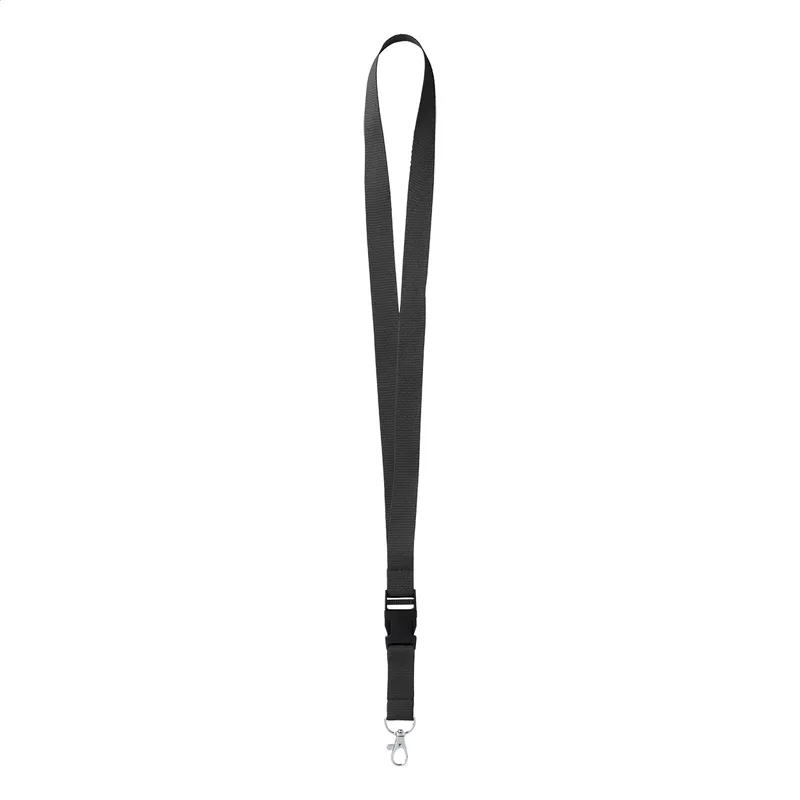 Ιμάντας Λαιμού (Lanyard) με Καραμπίνερ σε χρώμα Μαύρο. Εταιρικά Διαφημιστικά Δώρα | PERFECT advertising