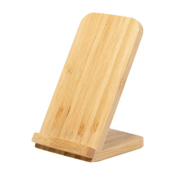 Εκτύπωση Λογοτύπου σε Ασύρματο Φορτιστή Bamboo με Βάση Κινητού. Εταιρικά Διαφημιστικά Δώρα | PERFECT advertising