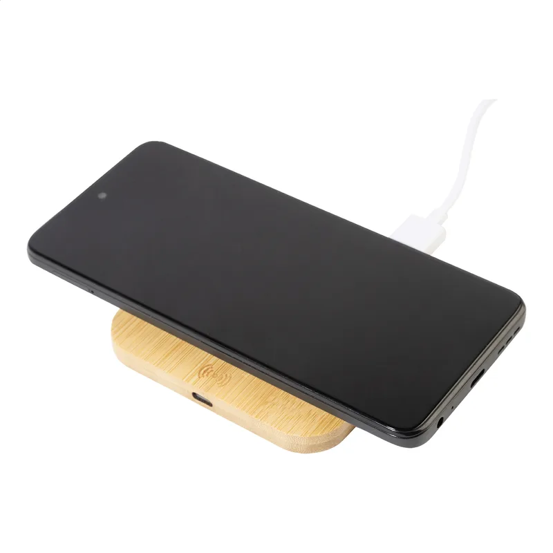 Ασύρματος Φορτιστής Bamboo με Καλώδιο USB. Εκτυπώσεις Λογοτύπου σε Εταιρικά Δώρα | PERFECT advertising