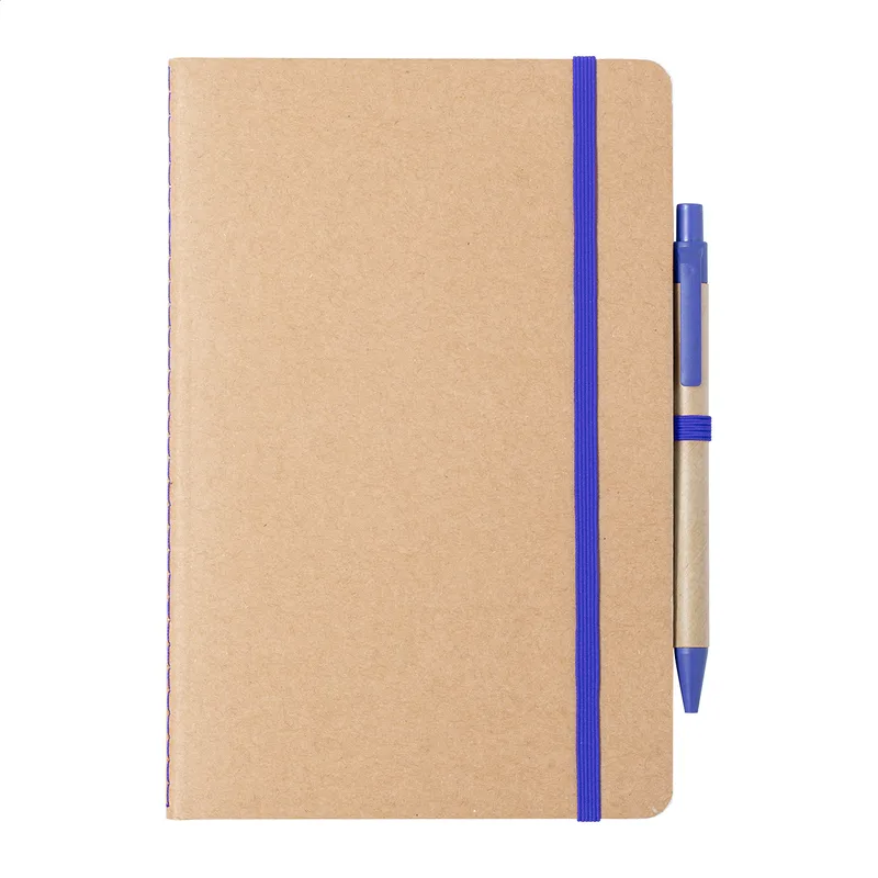 Σημειωματάριο Α5 από Ανακυκλωμένο Χαρτόνι με Στυλό Ginkgo σε χρώμα Μπλε. Εταιρικά Διαφημιστικά Δώρα | PERFECT advertising