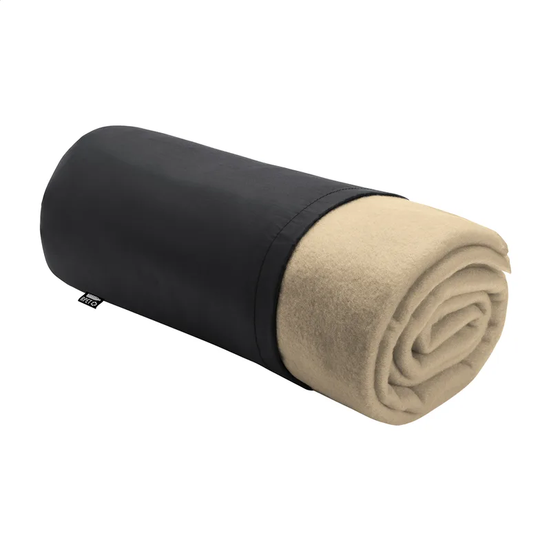Κουβέρτα Fleece RPET με Θήκη Μεταφοράς σε χρώμα Μπεζ. Εταιρικά Διαφημιστικά Δώρα | PERFECT advertising