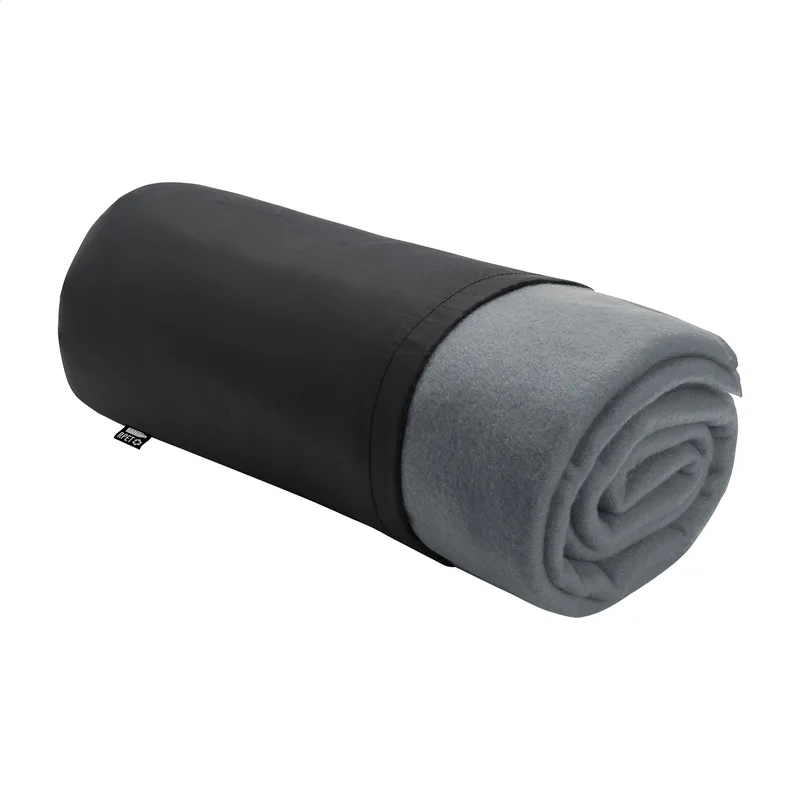 Κουβέρτα Fleece RPET με Θήκη Μεταφοράς σε χρώμα Γκρι Τέφρας. Εταιρικά Διαφημιστικά Δώρα | PERFECT advertising