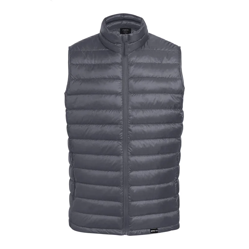 Γιλέκο Body Warmer RPET Unisex σε χρώμα Γκρι Τέφρας. Εταιρικά Διαφημιστικά Δώρα | PERFECT advertising