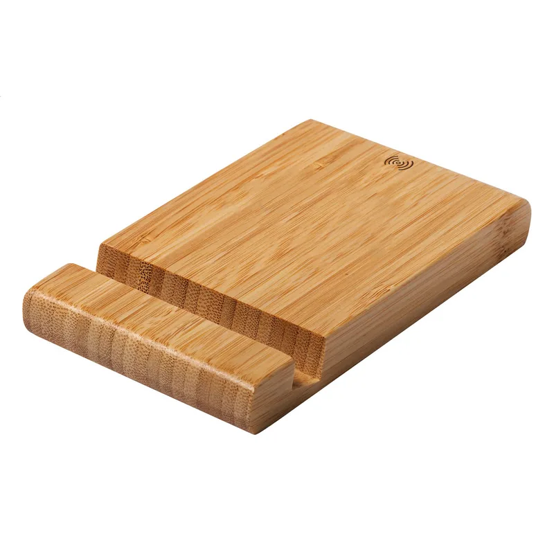 Εκτύπωση σε Βάση Κινητού Bamboo με Ασύρματο Φορτιστή 15W. Εταιρικά Διαφημιστικά Δώρα | PERFECT advertising
