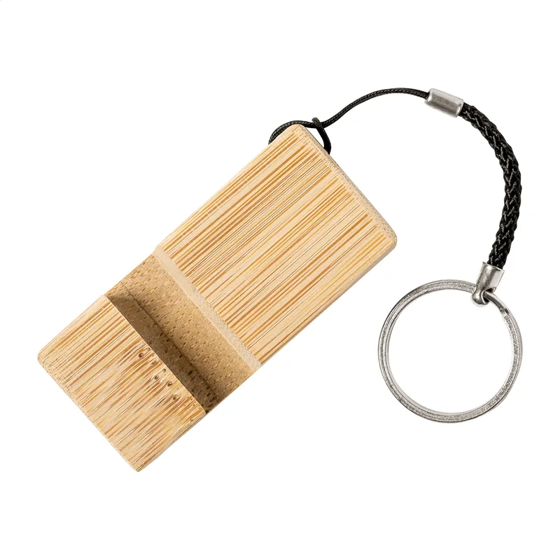 Βάση Κινητού Bamboo με Τύπωμα Λογοτύπου. Πλάγια Όψη — Προωθητικά Είδη | PERFECT advertising