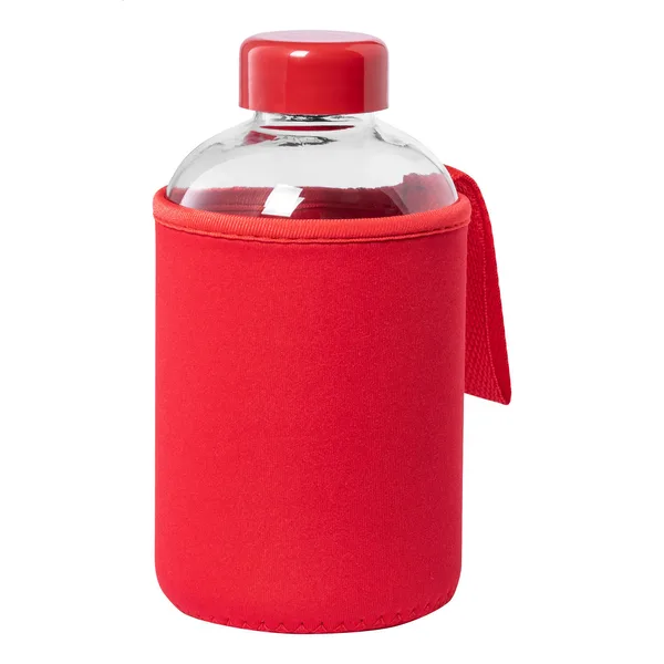 Λογότυπο σε Γυάλινο Αθλητικό Μπουκάλι 600ml με Μαλακό Κάλυμμα. Εταιρικά Διαφημιστικά Δώρα | PERFECT advertising