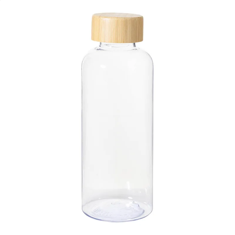 Μπουκάλι RPET με Διαφήμιση — Καπάκι Μπαμπού 600ml | PERFECT advertising