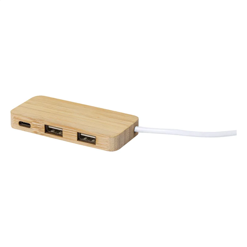 Διανομέας USB Bamboo με Λογότυπο. Πλάγια Όψη — Προϊόντα Προβολής για Επιχειρήσεις | PERFECT advertising