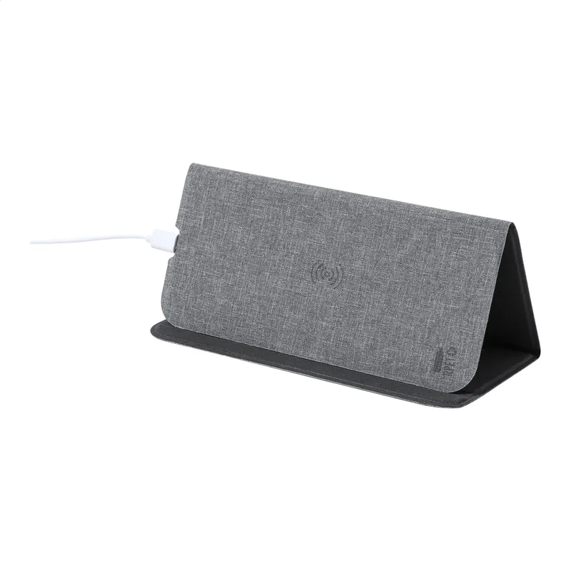 Mousepad RPET με Ενσωματωμένο Φορτιστή. Βάση Στήριξης Κινητού — Προϊόντα Προβολής | PERFECT advertising