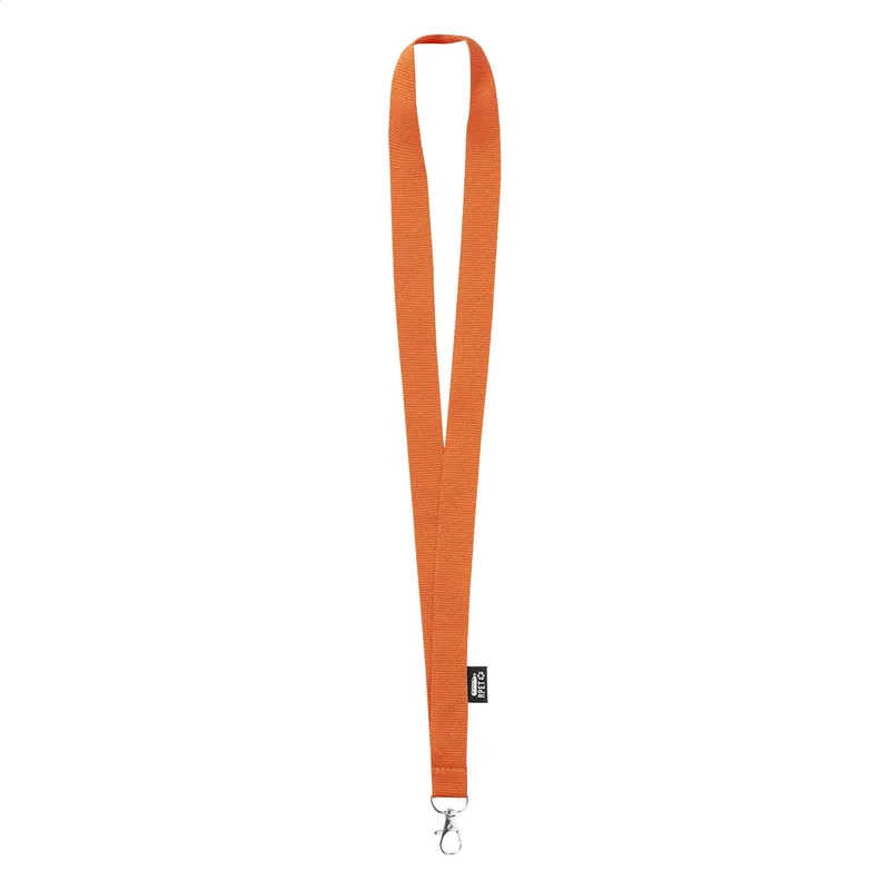 Ιμάντας Λαιμού (Lanyard) RPET με Καραμπίνερ Larpet σε χρώμα Πορτοκαλί. Εταιρικά Διαφημιστικά Δώρα | PERFECT advertising