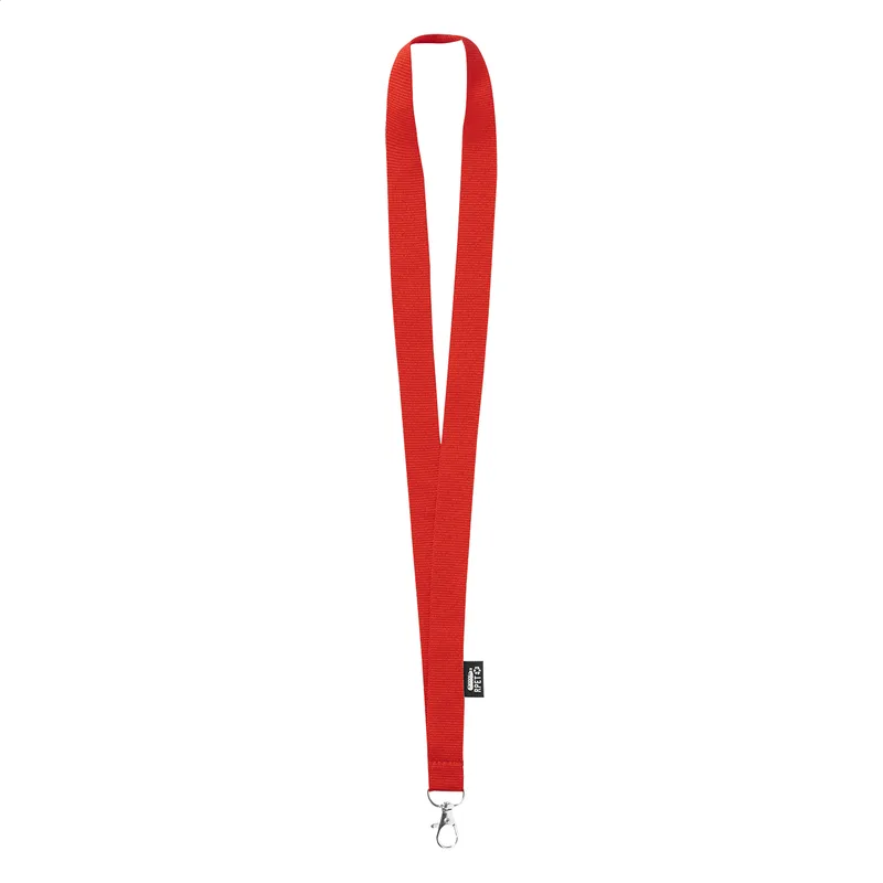 Ιμάντας Λαιμού (Lanyard) RPET με Καραμπίνερ Larpet σε χρώμα Κόκκινο. Εταιρικά Διαφημιστικά Δώρα | PERFECT advertising