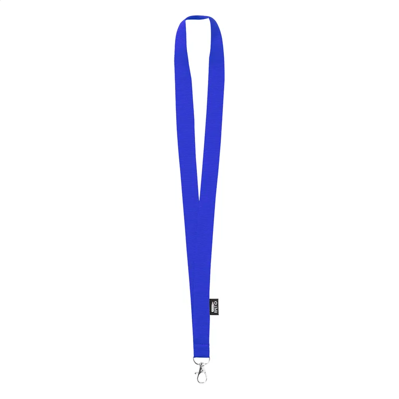 Ιμάντας Λαιμού (Lanyard) RPET με Καραμπίνερ Larpet σε χρώμα Μπλε. Εταιρικά Διαφημιστικά Δώρα | PERFECT advertising