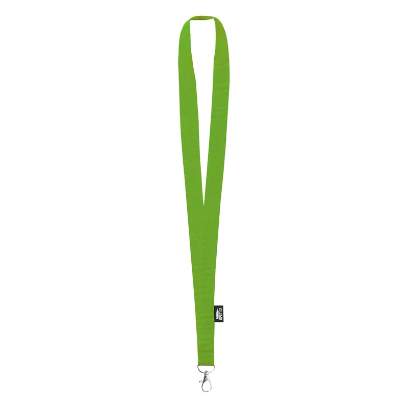 Ιμάντας Λαιμού (Lanyard) RPET με Καραμπίνερ Larpet σε χρώμα Πράσινο. Εταιρικά Διαφημιστικά Δώρα | PERFECT advertising