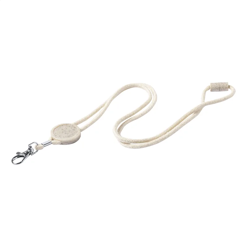 Ιμάντας Λαιμού (Lanyard) με Τύπωμα — Βαμβακερός με Καραμπίνερ και Ετικέτα Άχυρου Σιταριού. Διαφημιστικά Δώρα | PERFECT advertising