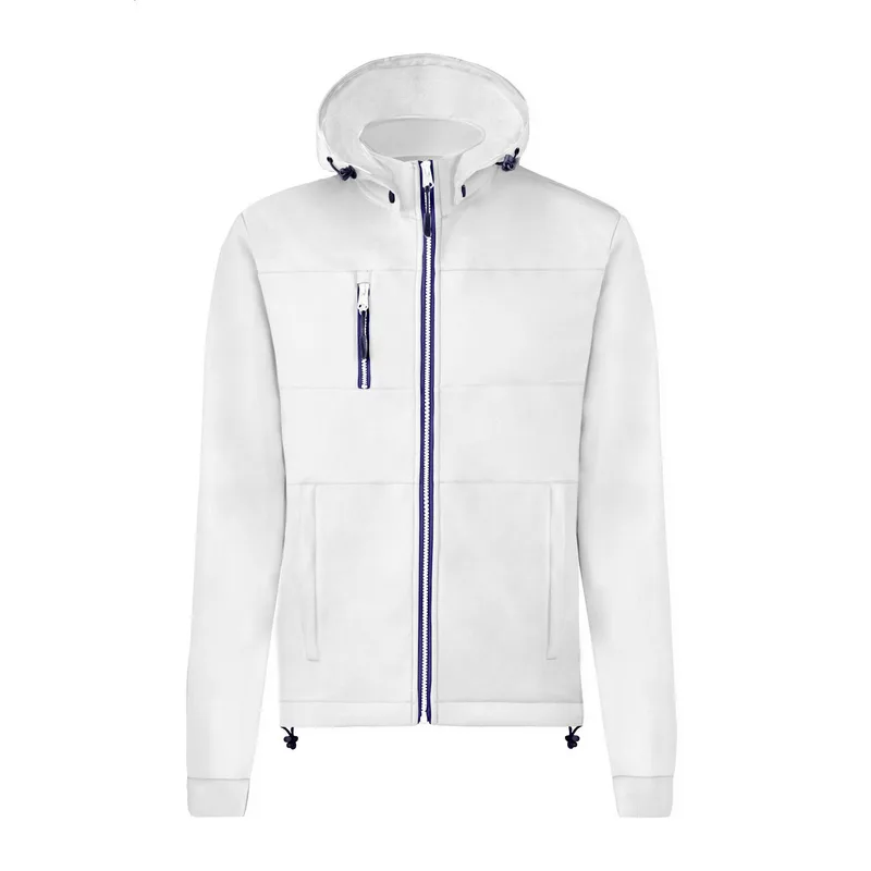 Μπουφάν Softshell με Αποσπώμενη Κουκούλα Butron σε χρώμα Λευκό. Εταιρικά Διαφημιστικά Δώρα | PERFECT advertising