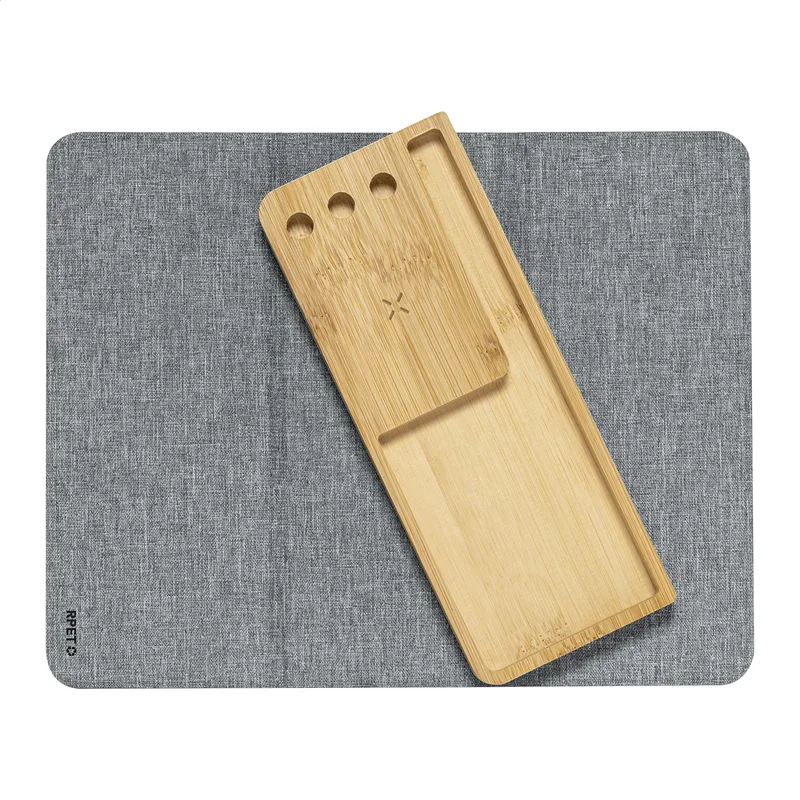 Λεπτομέρεια Ασύρματου Φορτιστή 15W σε Mousepad με Λογότυπο. Προϊόντα Προβολής για Επιχειρήσεις | PERFECT advertising