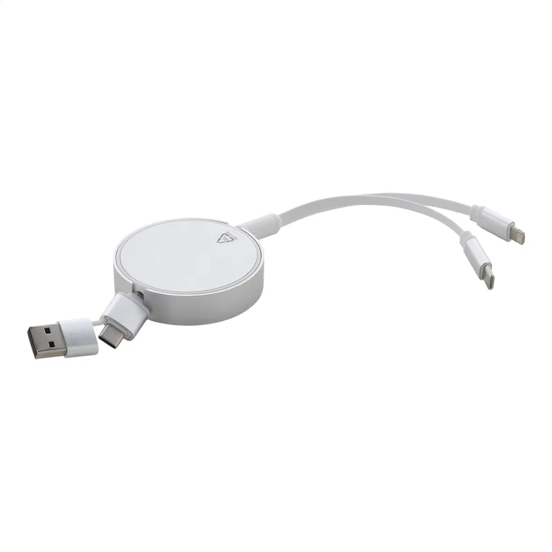 Τηλεσκοπικό Καλώδιο Φορτιστή USB Ralospic σε χρώμα Ασημί. Εταιρικά Διαφημιστικά Δώρα | PERFECT advertising