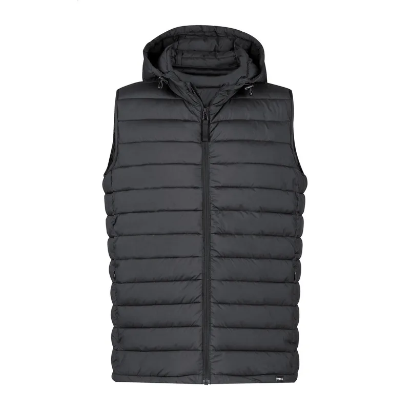 Γιλέκο Body Warmer RPET με Κουκούλα σε χρώμα Μαύρο. Εταιρικά Διαφημιστικά Δώρα | PERFECT advertising
