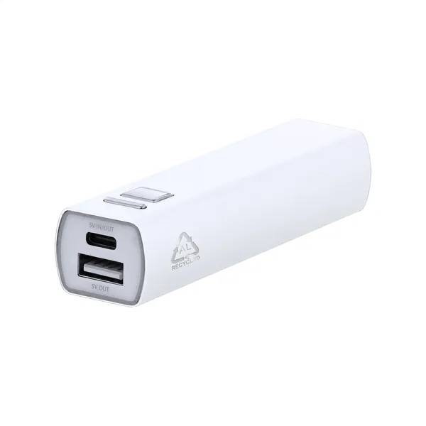 Διαφημιστικό Power Bank Αλουμίνιο 2600 mAh από Ανακυκλωμένο Αλουμίνιο. Εκτύπωση Λογοτύπου σε Εταιρικά Δώρα Τεχνολογίας | PERFECT advertising