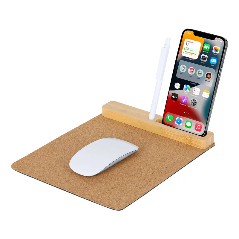 Πολυλειτουργικό Mousepad Φελλός με Θήκη Κινητού και Στυλό. Προϊόντα Προβολής με Εκτύπωση Λογοτύπου | PERFECT advertising