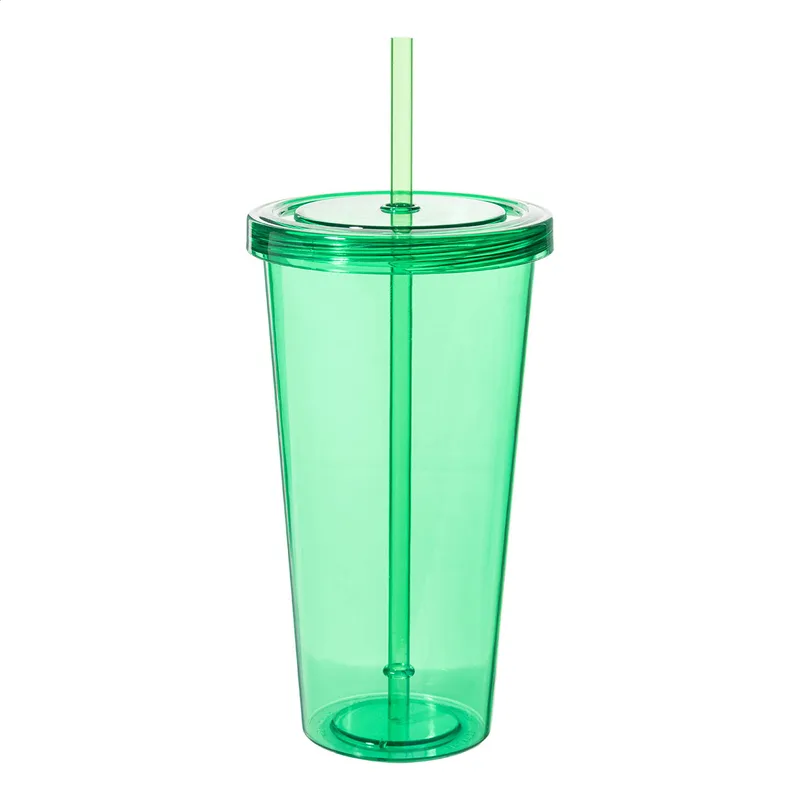 Ποτήρι με Καλαμάκι 750ml σε χρώμα Πράσινο. Εταιρικά Διαφημιστικά Δώρα | PERFECT advertising