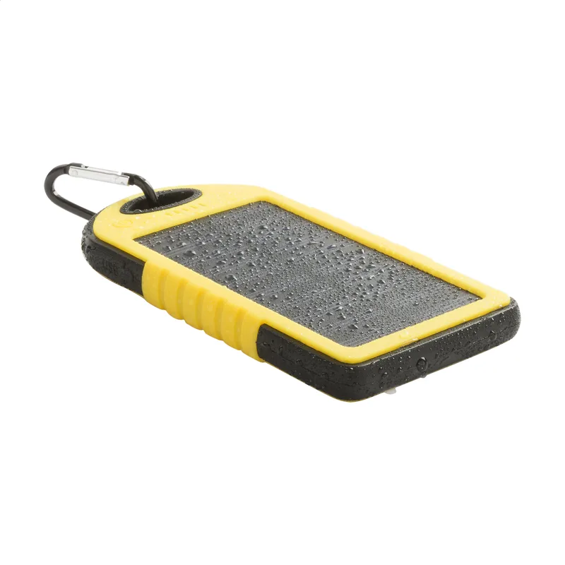 Power Bank Ηλιακός από Πλαστικό με Επένδυση Σιλικόνης. Εκτύπωση Λογοτύπου σε Προωθητικά Προϊόντα | PERFECT advertising